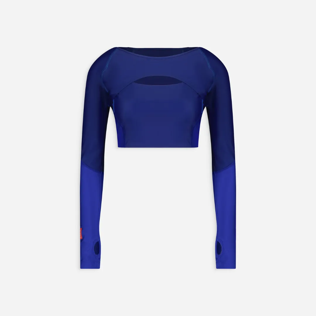 Kick-in Shrug & Sports Bra in Blue