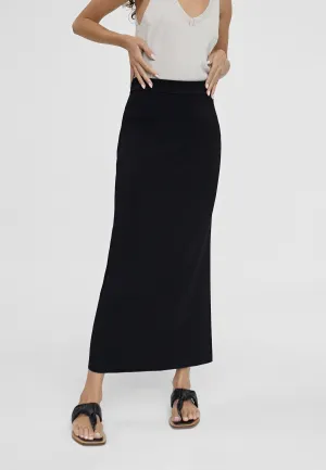 Knit midi skirt