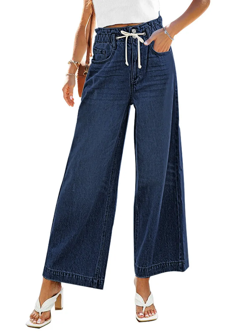 Lapis Loft Women's High Waisted Straight Leg Wide Leg Y2K Jeans Pants