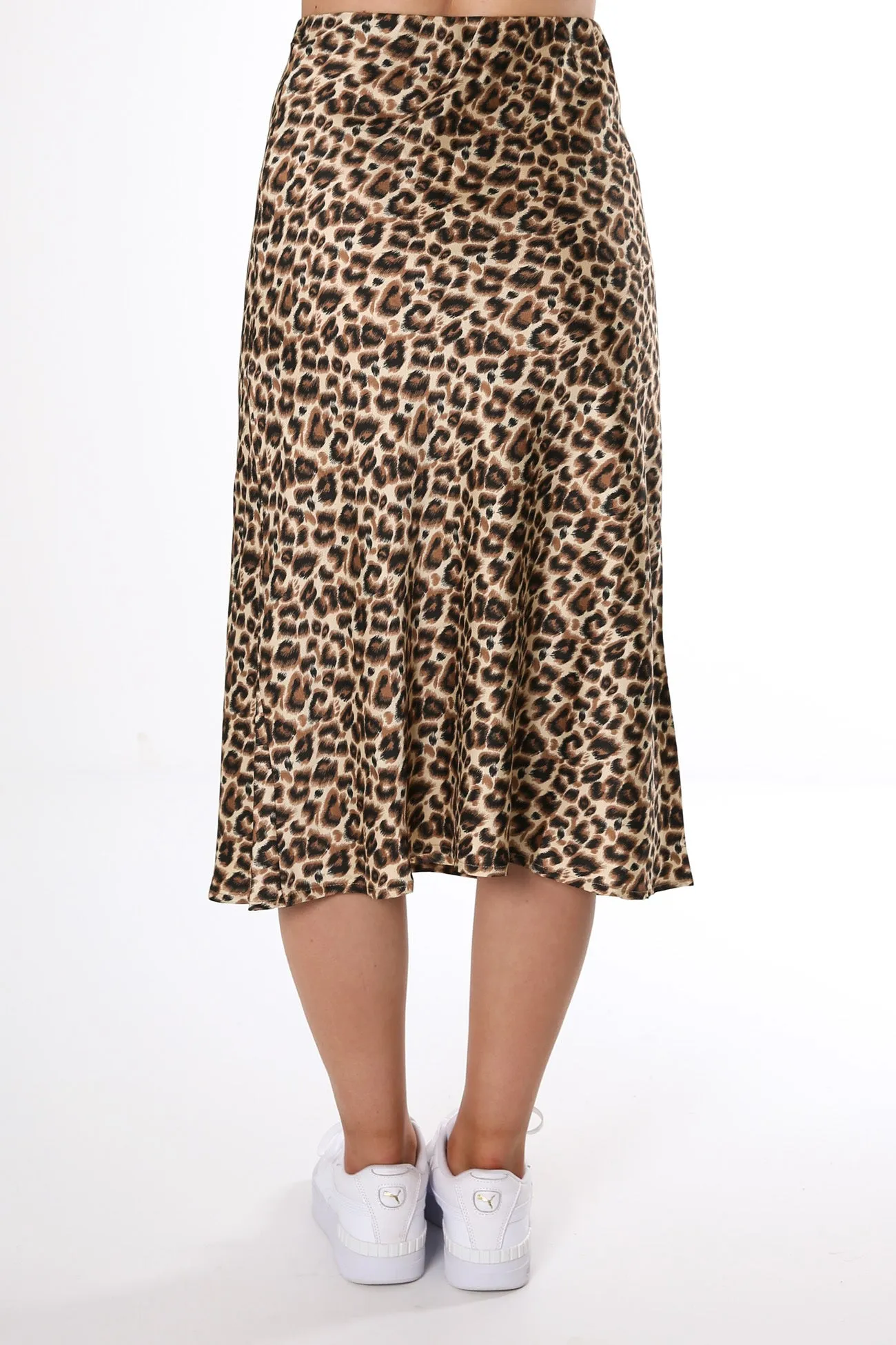 Leopard Midi Skirt Print