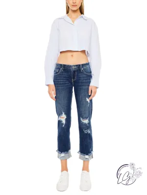 Liv Mid Rise Boyfriend Jeans By Kancan