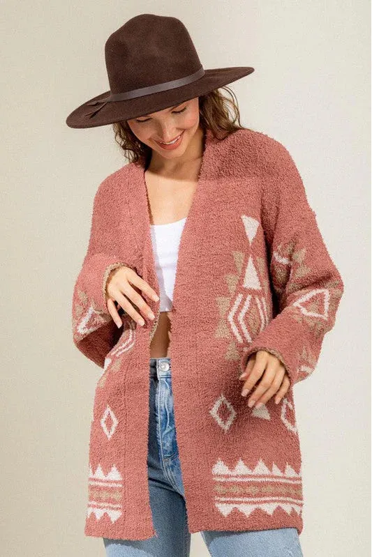 Lizzy Boho Fuzzy Cardigan