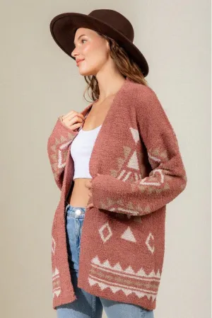 Lizzy Boho Fuzzy Cardigan