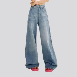 Loose polished jeans
 for ladies