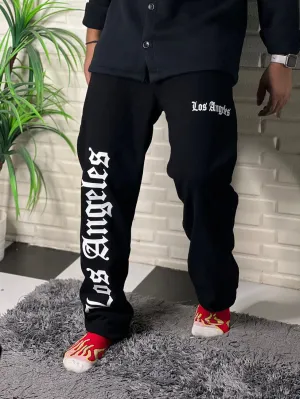 Los Angeles Straight Fit Baggy Black Jeans