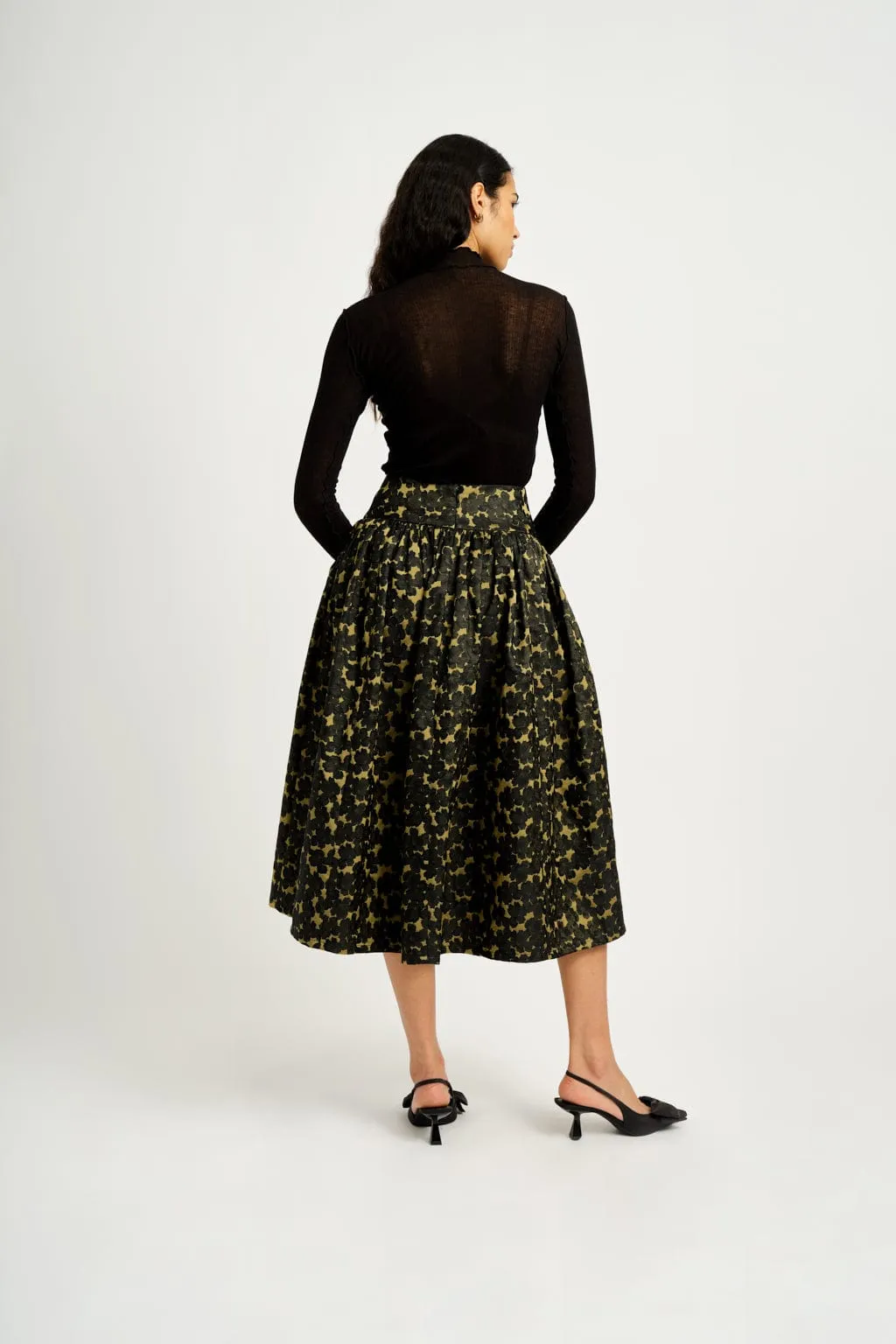 Lucille Skirt Chartreuse Jacquard