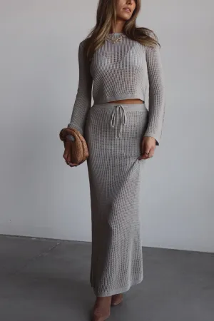 Luxe Crochet Midi Skirt