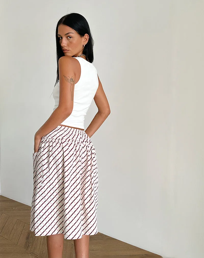 Manasi Midi Skirt in Geometric Tile