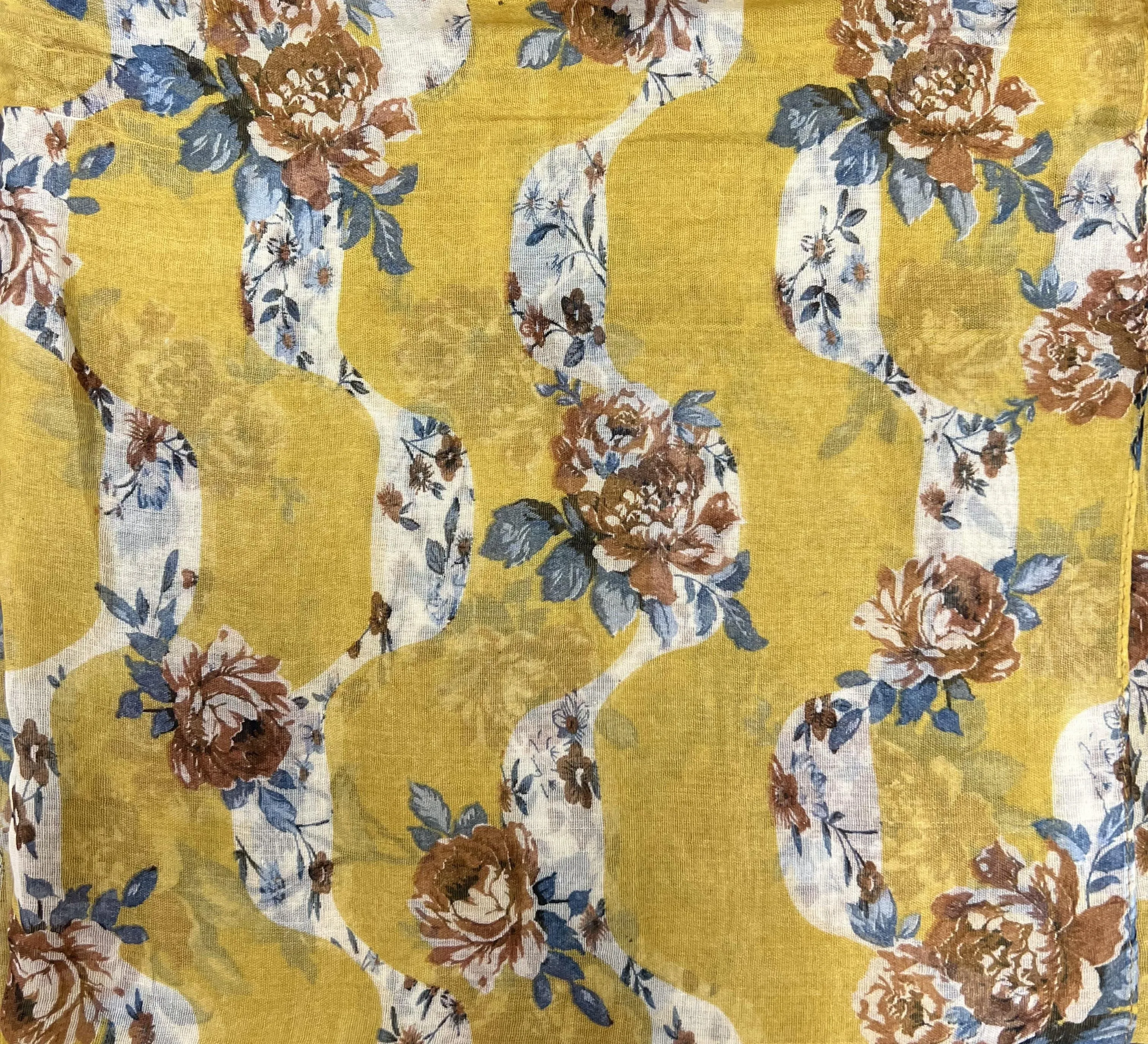 Mustard Viscose Printed