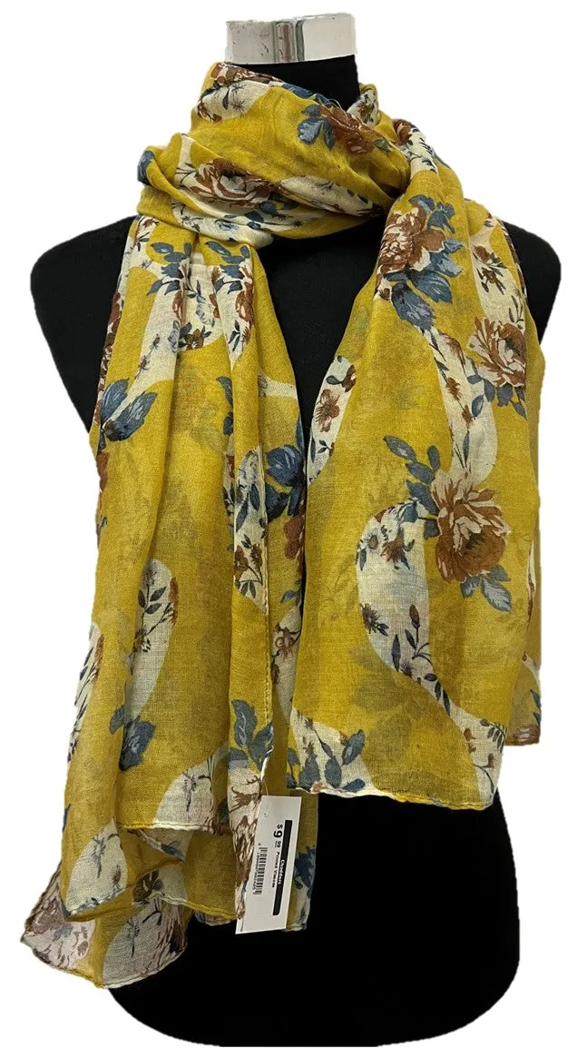 Mustard Viscose Printed