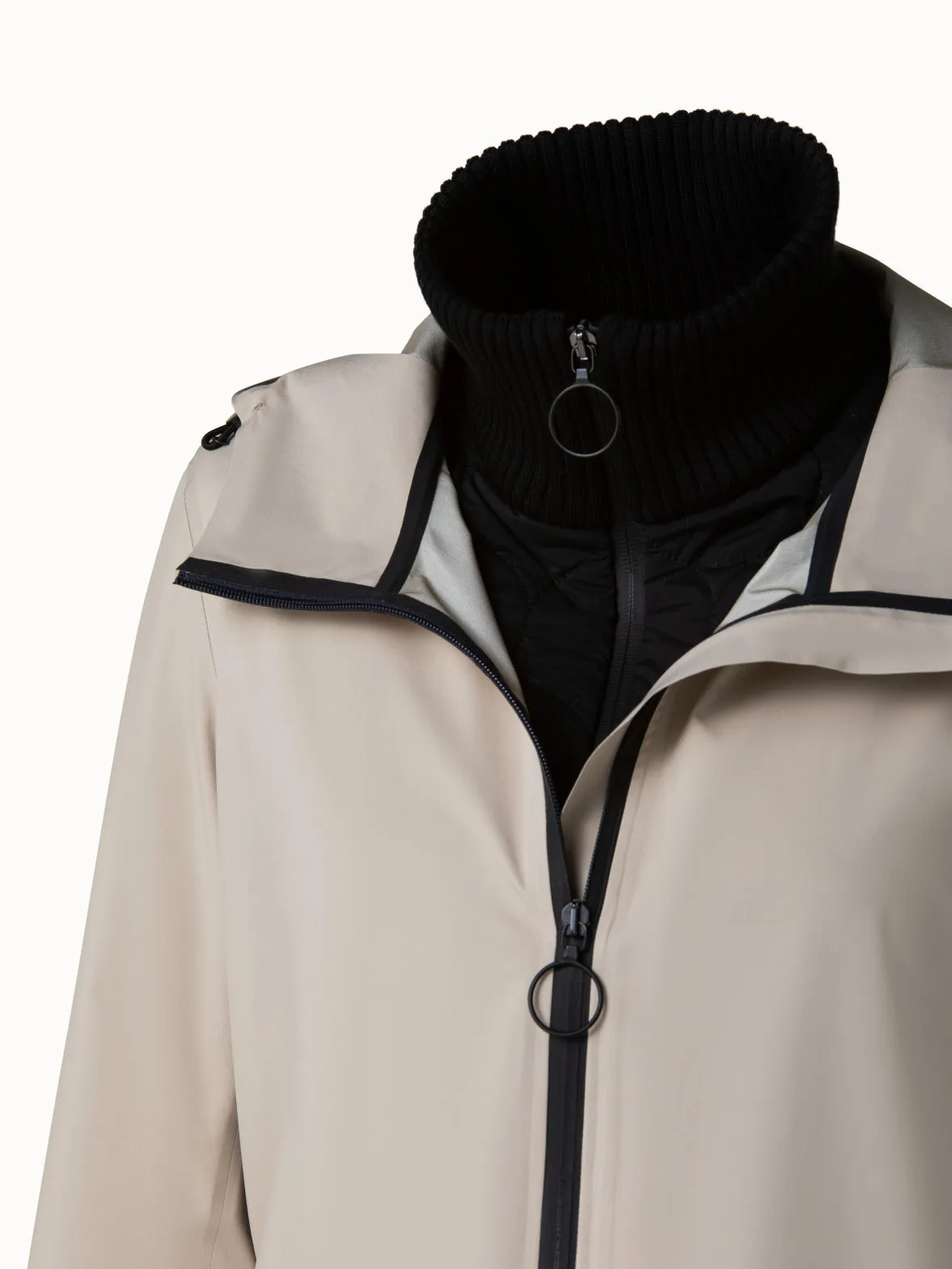 Outdoor Parka With Light Puffer