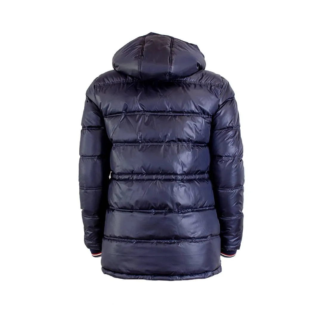 Parka bleu marine effet doudoune