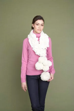 Pom Pom Scarf Pattern (Knit) - Version 4