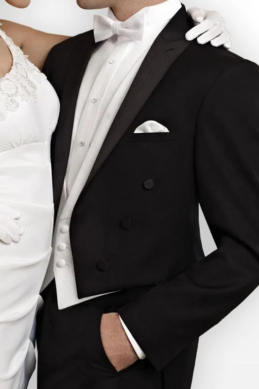 "Thomas" Black Tailcoat Tuxedo Jacket (Separates)