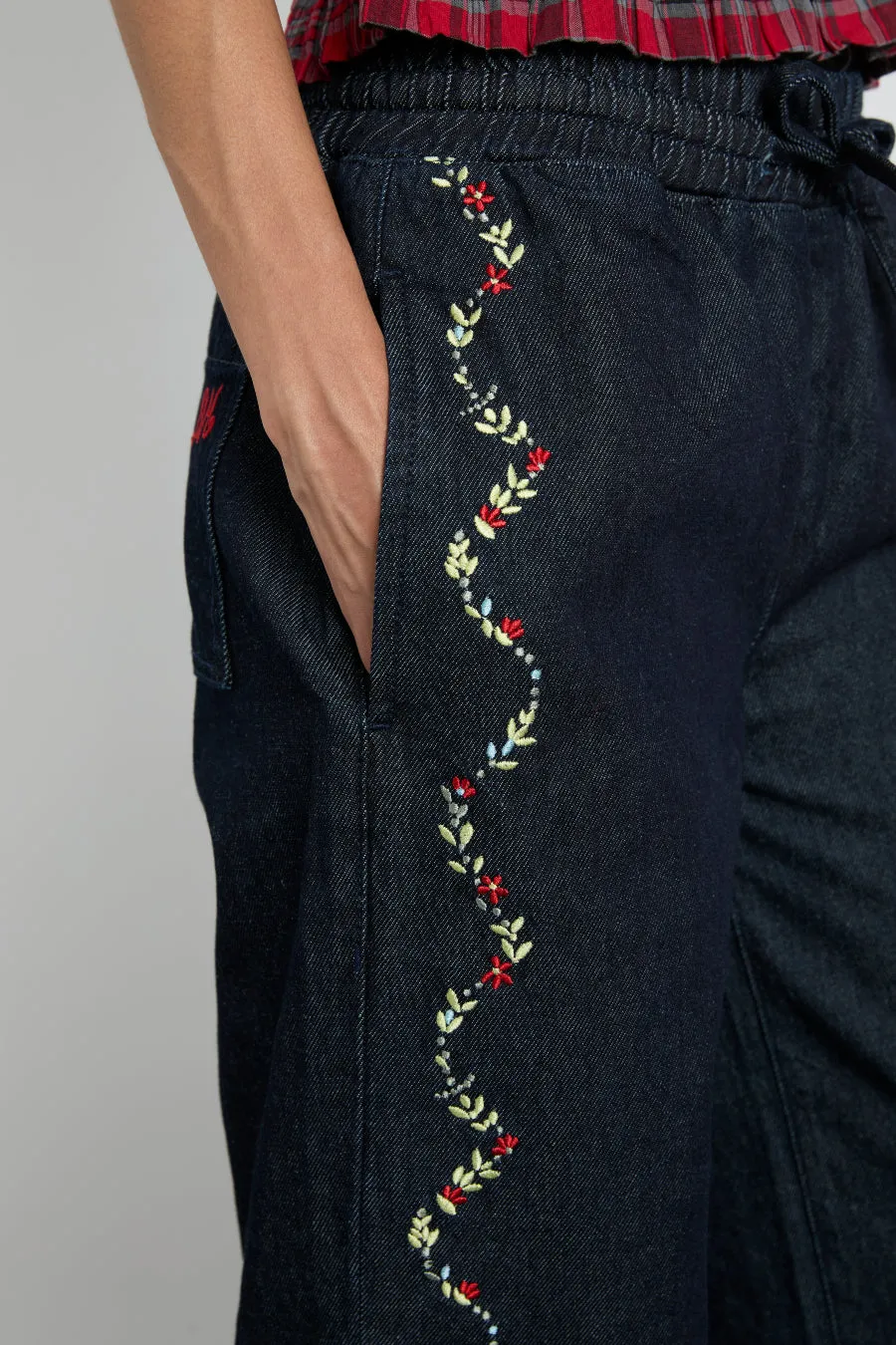 rafe jeans - embroidered floral