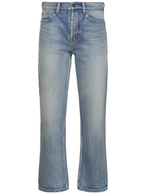 Saint Laurent   70&#x27;S denim jeans w/ back logo 