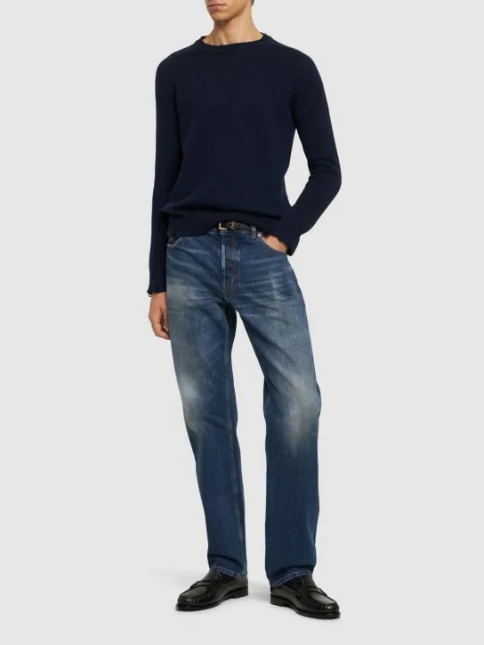 Saint Laurent   Relaxed straight cotton denim jeans 