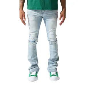 Serenede "Azul" Stacked Jeans (Light Blue)