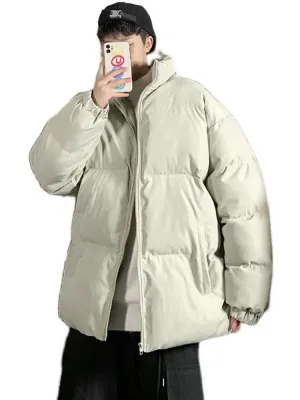 Solid Thickened Warm Parka