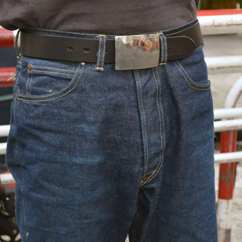 STUDIO D'ARTISAN "B-83" FLAT BUCKLE LEATHER BELT