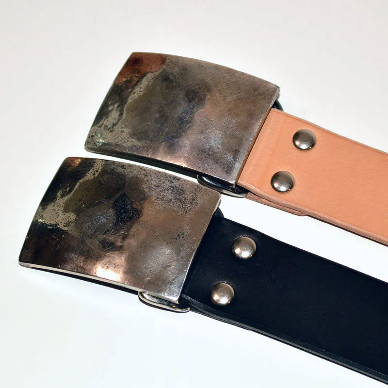 STUDIO D'ARTISAN "B-83" FLAT BUCKLE LEATHER BELT