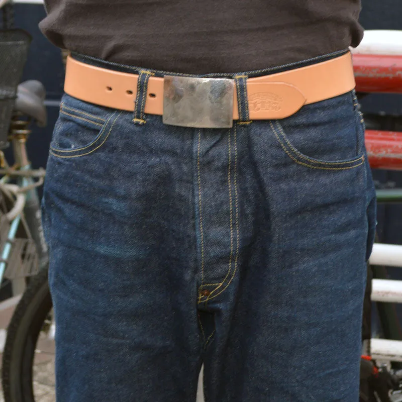 STUDIO D'ARTISAN "B-83" FLAT BUCKLE LEATHER BELT