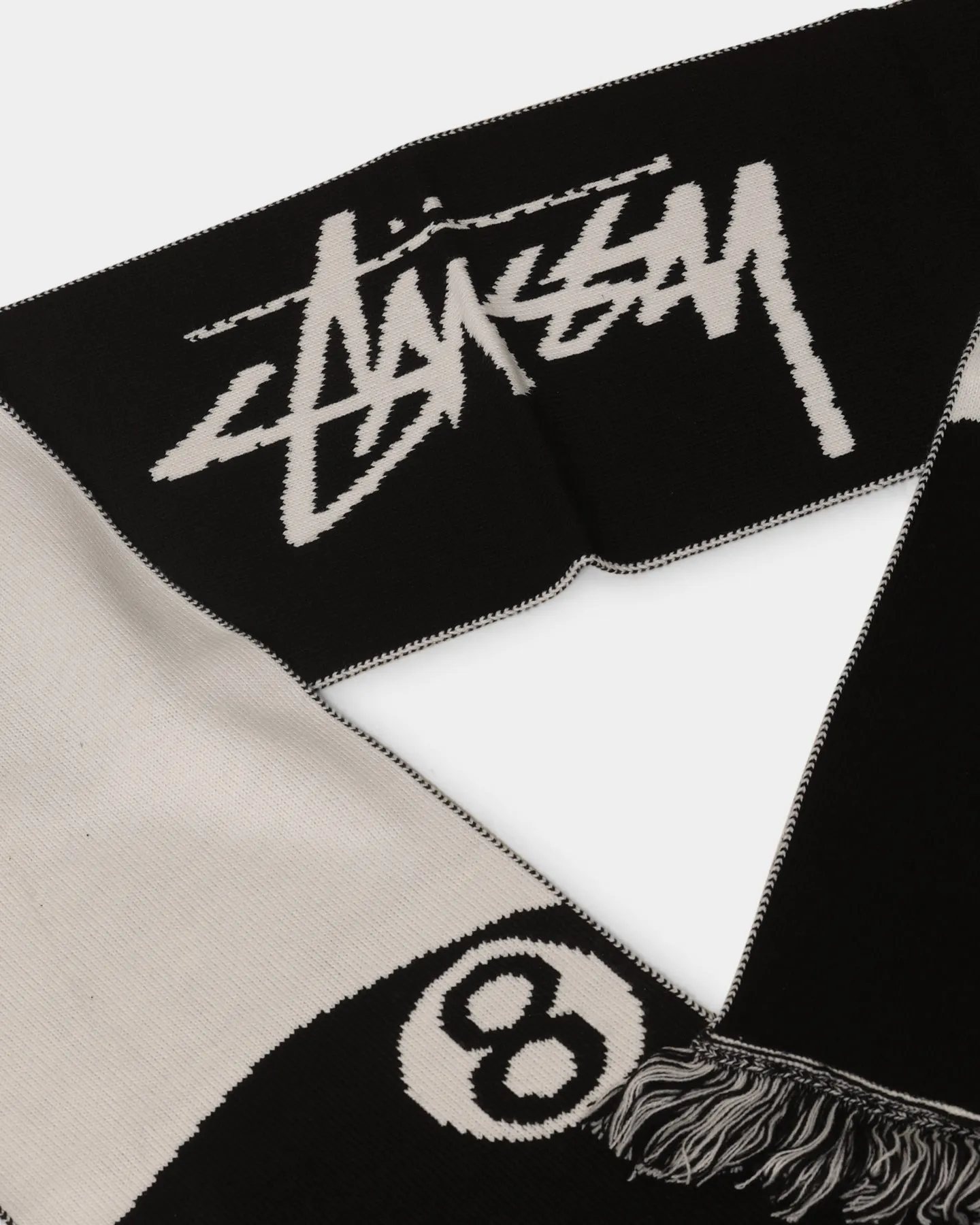 Stussy 8 Ball Jacquard Scarf Black