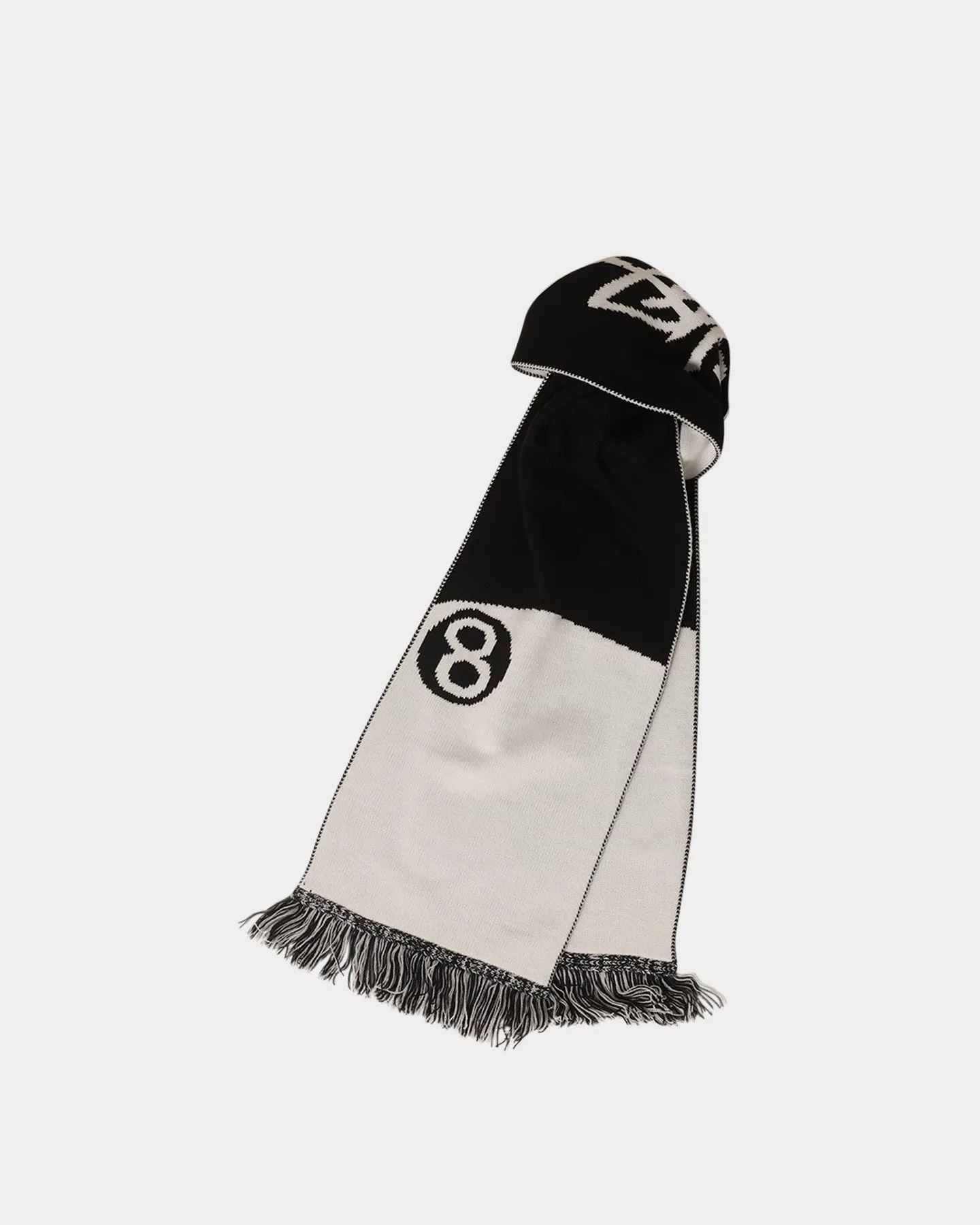 Stussy 8 Ball Jacquard Scarf Black