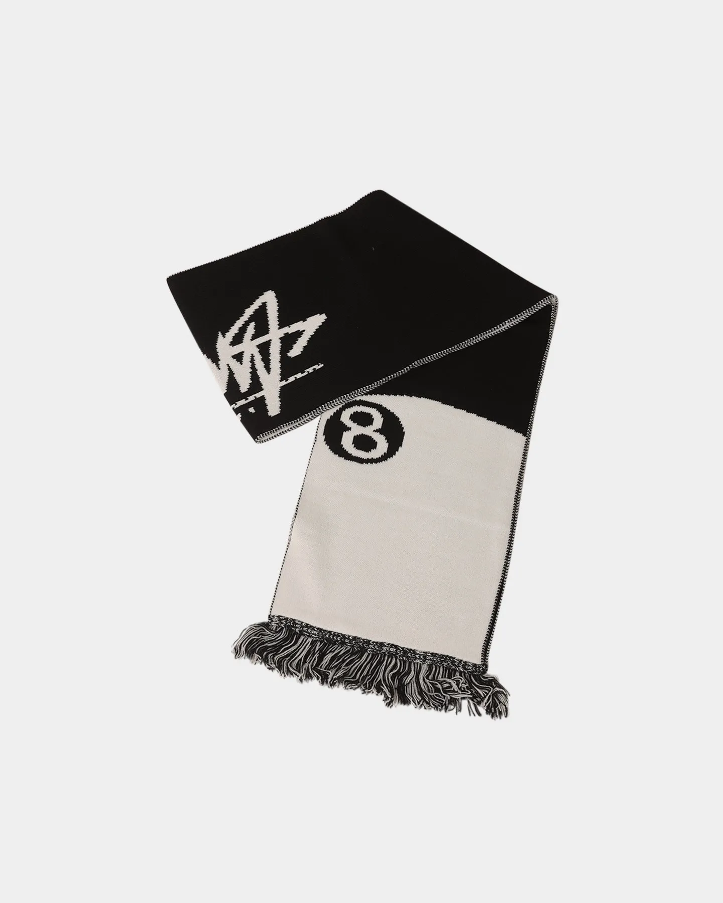 Stussy 8 Ball Jacquard Scarf Black