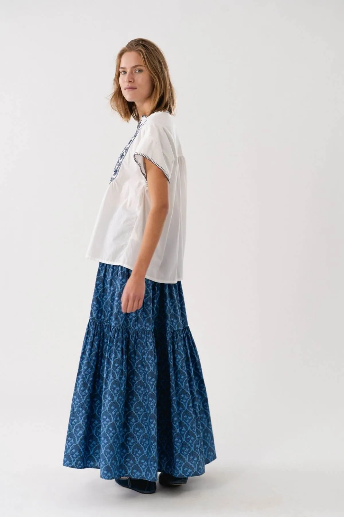 SUNSET MAXI SKIRT BLUE