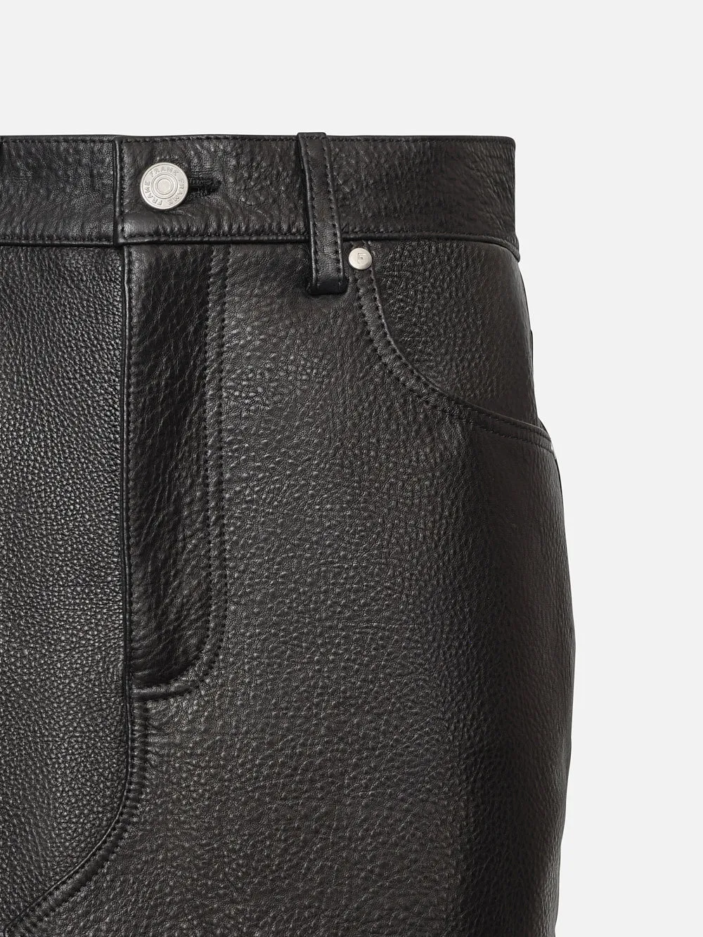 The Leather Midaxi Skirt -- Black