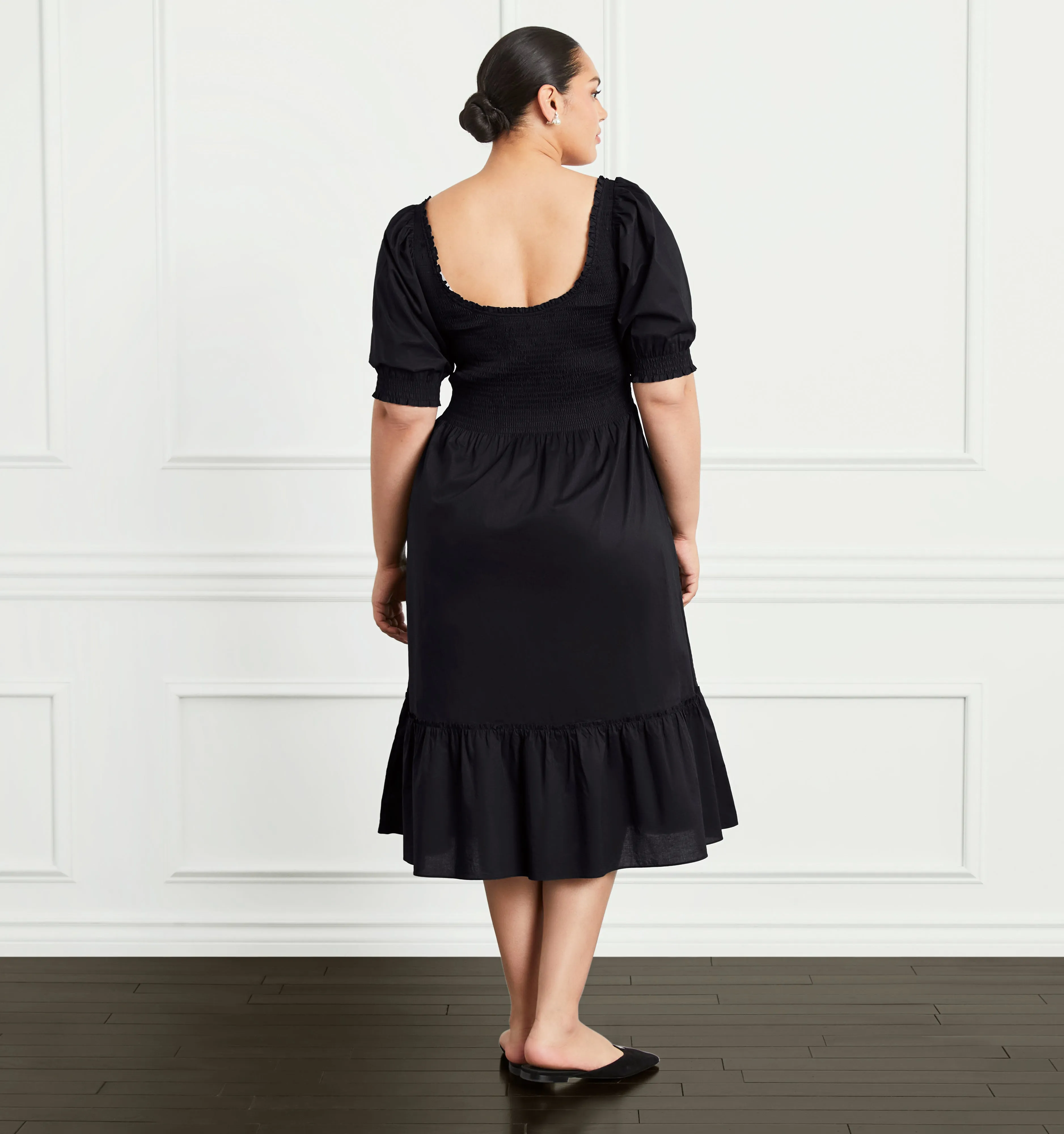 The Louisa Nap Dress - Black Cotton