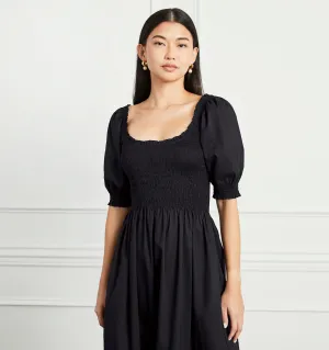 The Louisa Nap Dress - Black Cotton