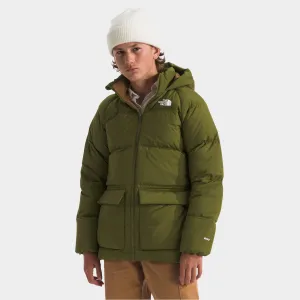 The North Face Junior Boys' Down Fleece-Lined Short Parka / Forest Olive