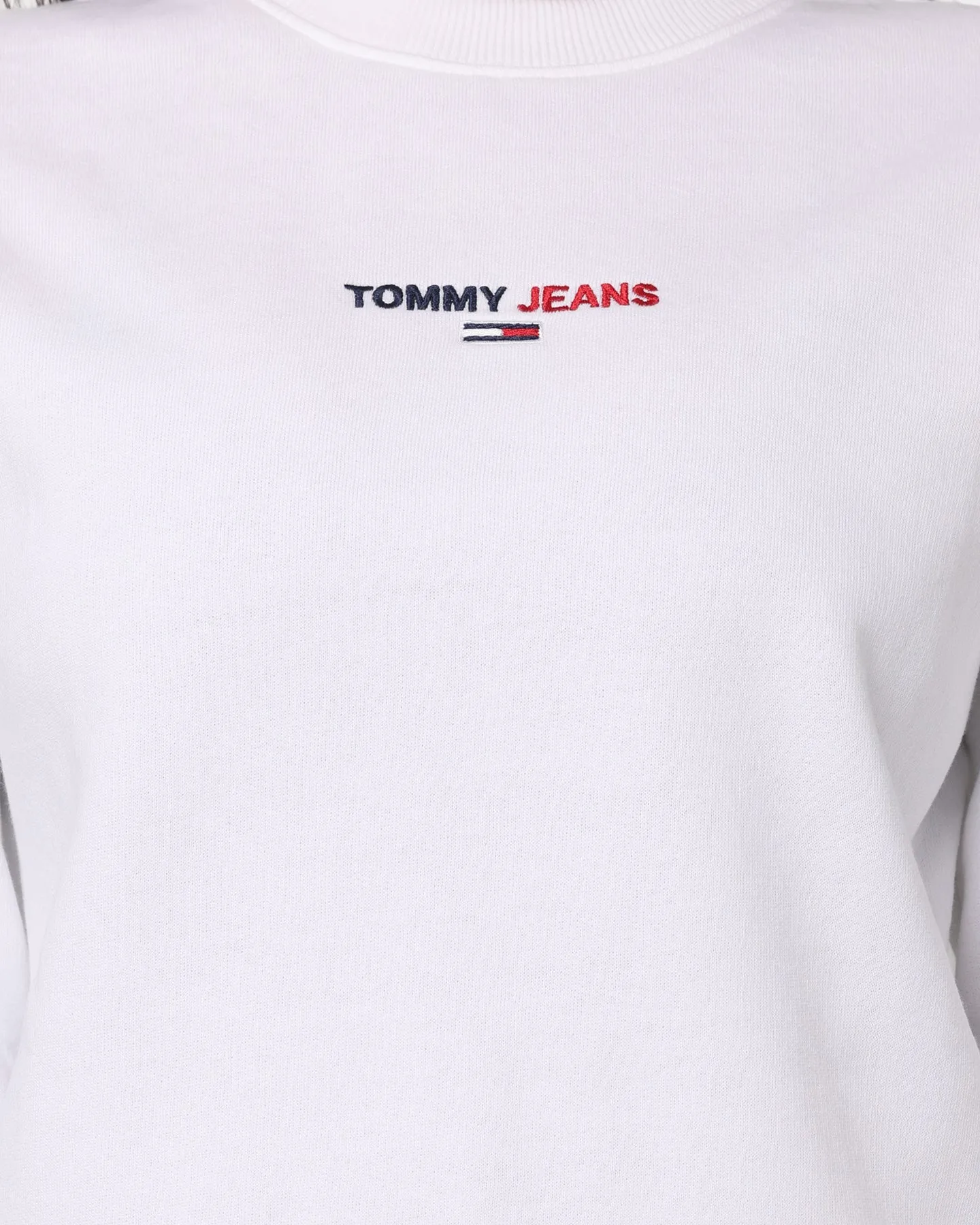 Tommy Jeans Logo Crewneck White