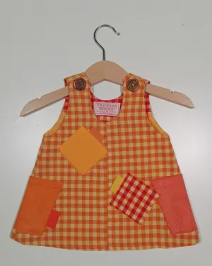 Trapeze Dress "PIPPI" with colored patches and pockets