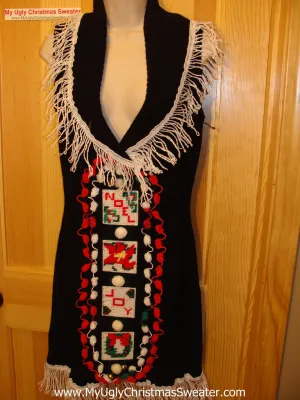 Ugly Christmas Sweater Party Tacky Dress (d36)