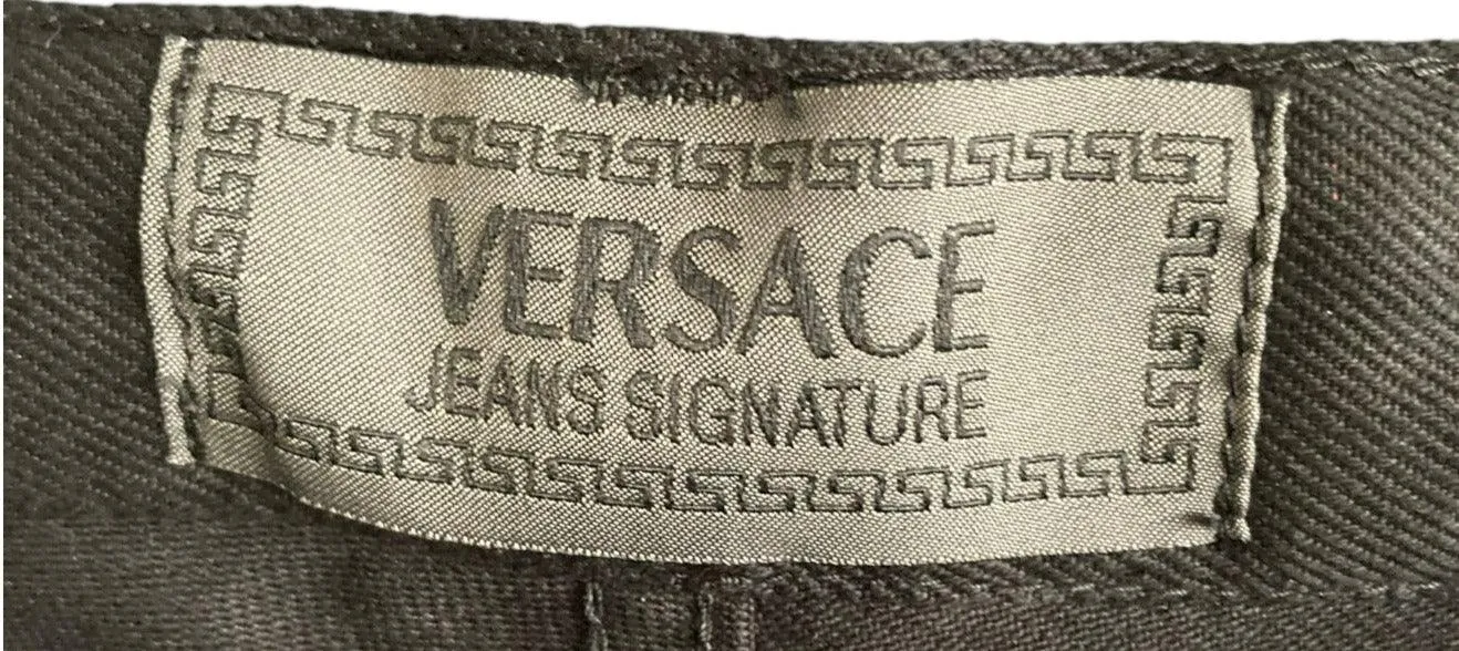 Versace Jeans Signature Denim Black Jeans UK Size 10