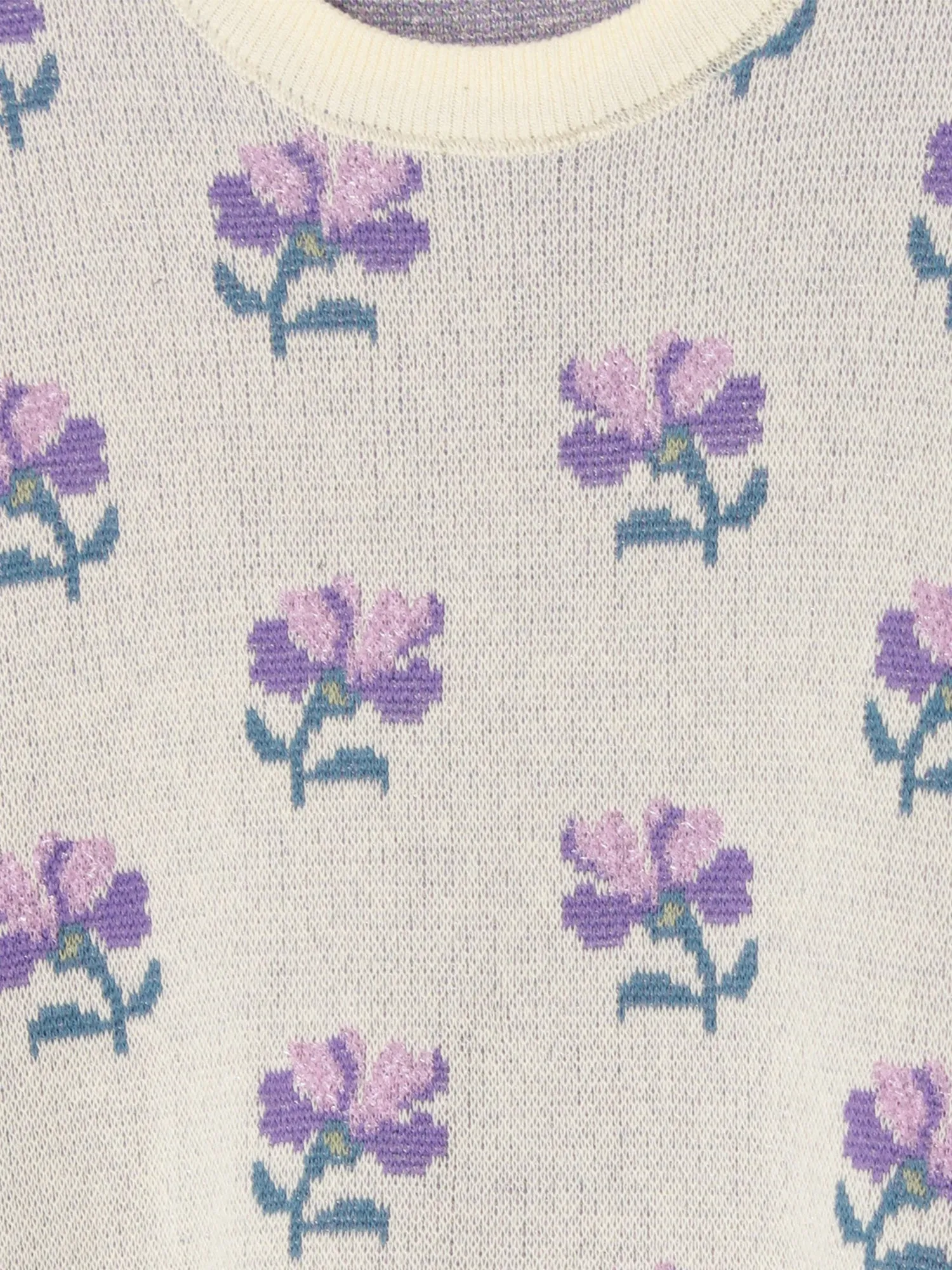 Violet Flower Sweater