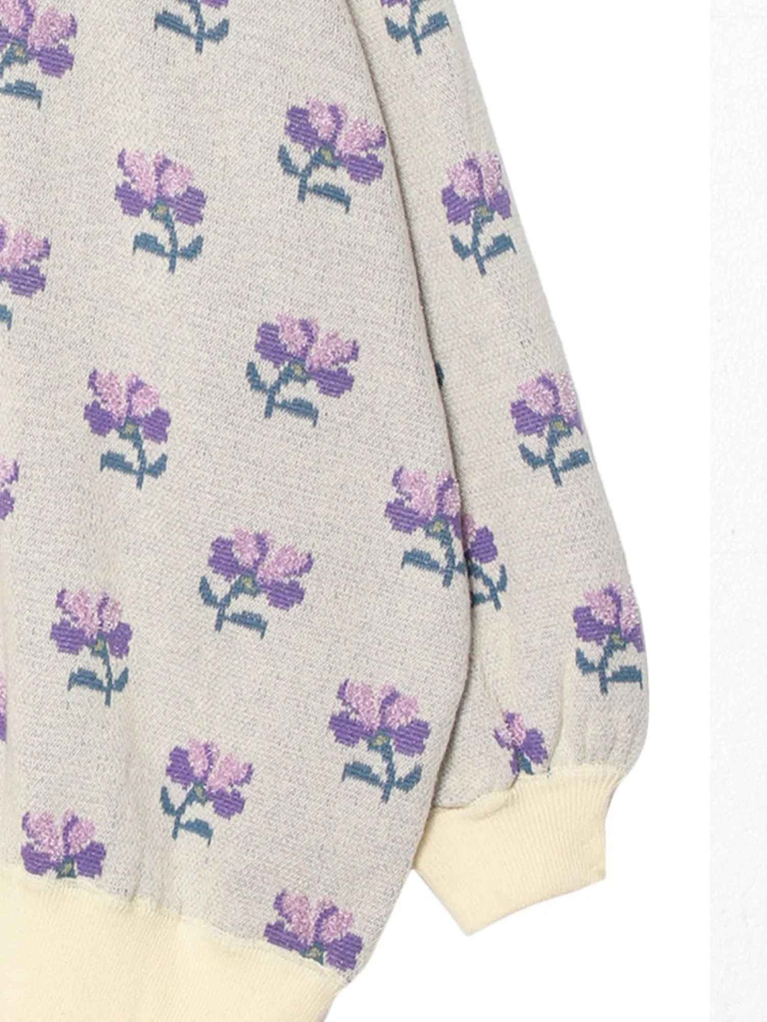 Violet Flower Sweater