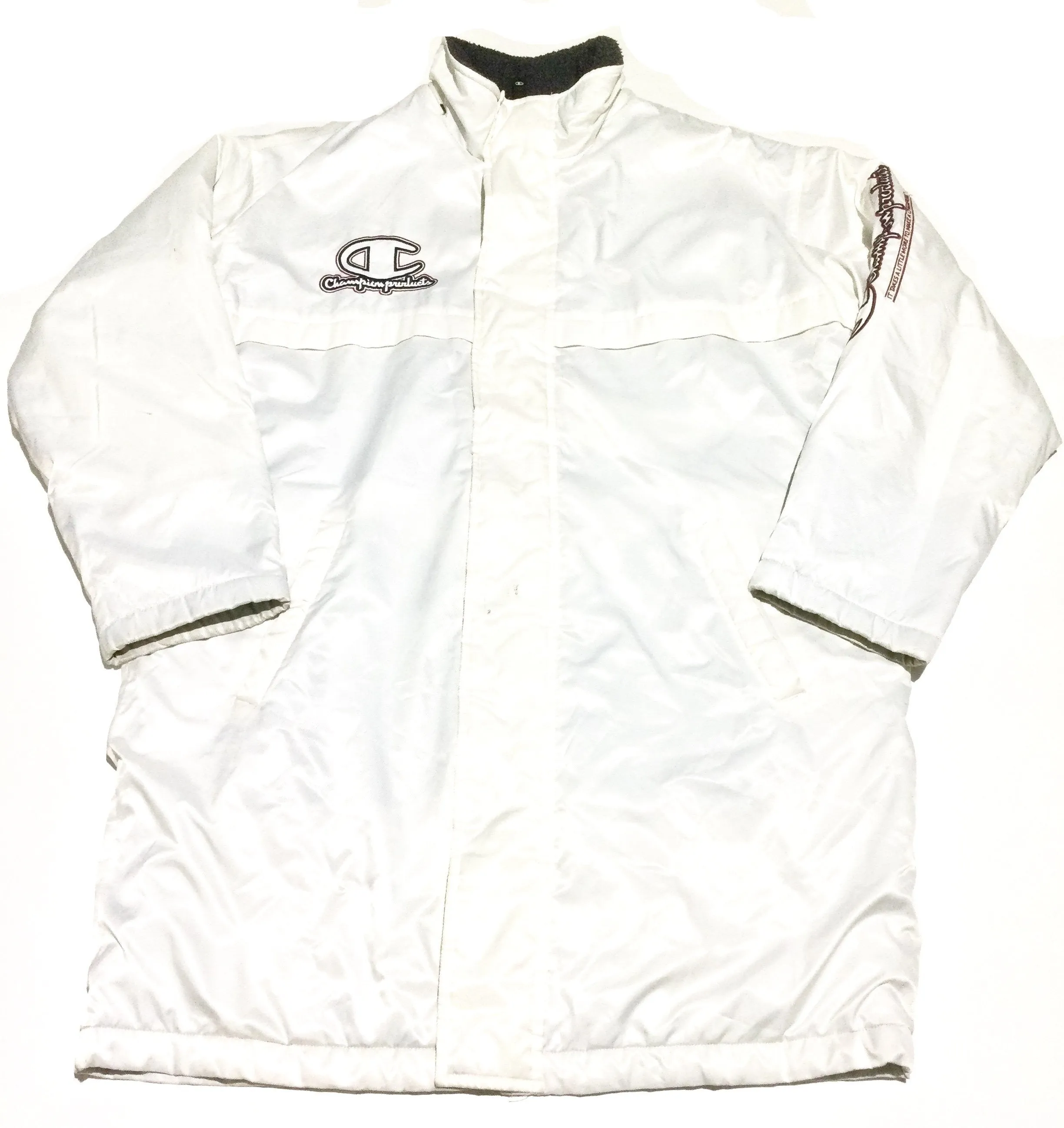 White Fleece 3/4 Parka by Champion