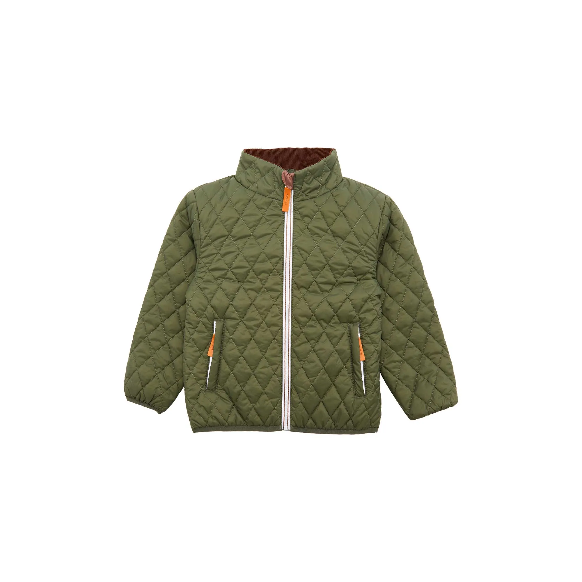 Women's Quilted Puffer Jacket in Olive Green