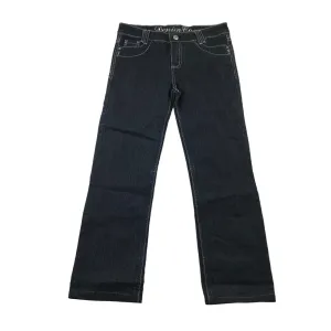 YD jeans 12-13 years dark charcoal straight leg low waist gem detailing